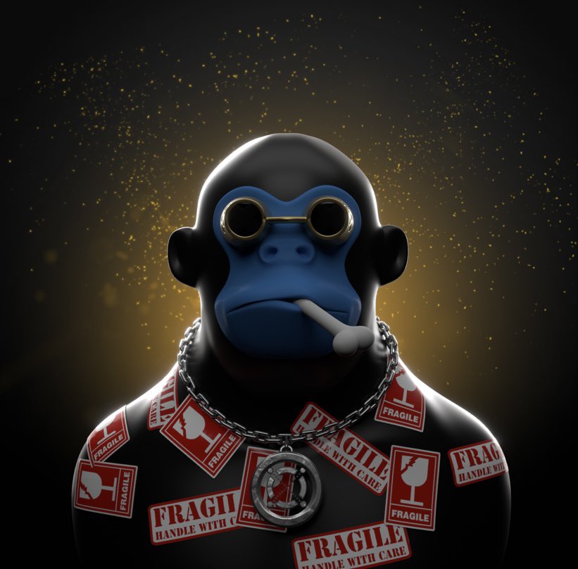 It took me forever to choose ape #2 but here he is! Always wanted one with a necklace. 💙 <a href="/ElrondApes/">EAPES CLUB</a>