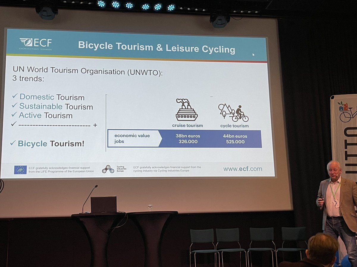 harrivaarala's tweet photo. Pyöräilyturismi on Euroopassa suurempi toimiala kuin risteilyturismi, kertoo @copenhenken #VeloFinland https://t.co/BVcKckdGqY