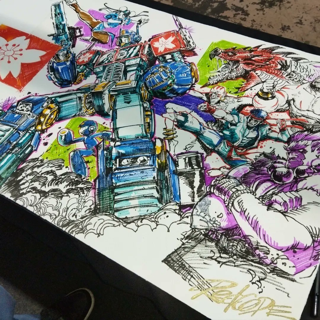 LipweiChangArt's tweet photo. Thank you Sakura Malaysia for having us at @animangaki 2022! We had so much fun drawing together with awesome Sakura art materials!!! Artworks in orders: mine @Redcode77 @FaezalTan @kendylife

#sakuracolormalaysia #animangaki2022 #livedrawing #randomcharacters https://t.co/PnlccdiEDT