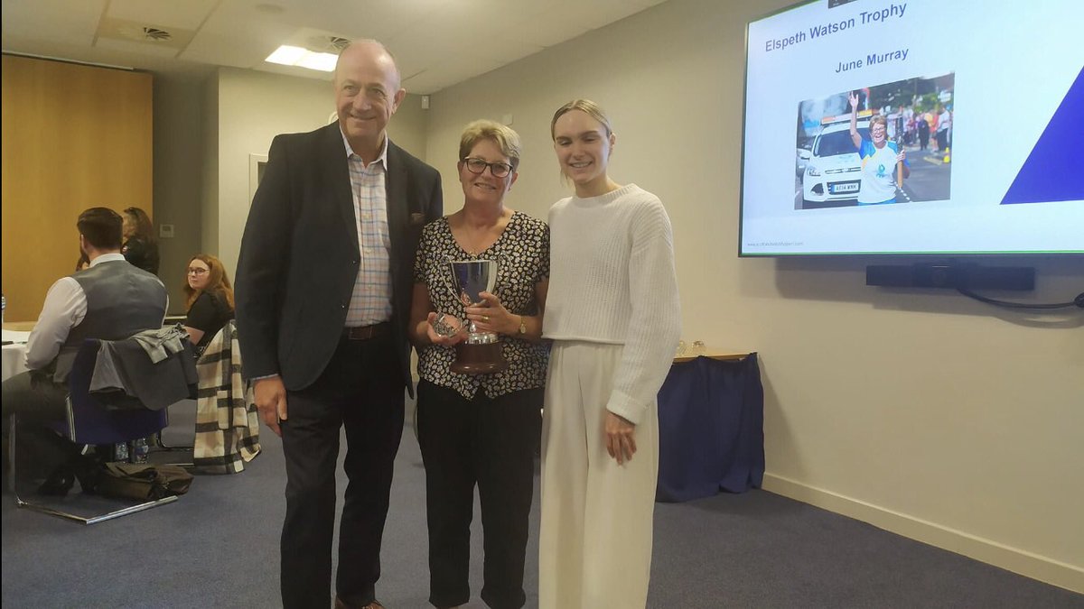 pedagogypaul's tweet photo. We are proud of June Murray’s @JuneMur47035706 recent news. June was awarded the Elspeth Watson Trophy by Scottish Disability Sport for her contributions to disability sport. One part of this work (over many years &amp; various places) has been with @UoE_PE students @MorayHouse.👏 https://t.co/Plno6BVQus