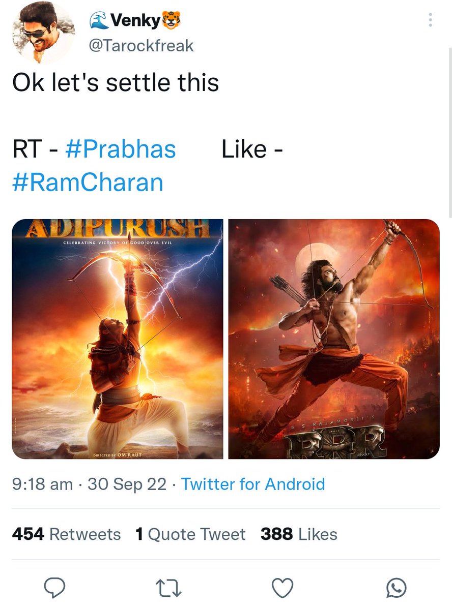 ShreyashPrabhas's tweet photo. prathi poll lo lepi lepi minguthunam 

#Prabhas #Adipurush https://t.co/zQgnzaoJan