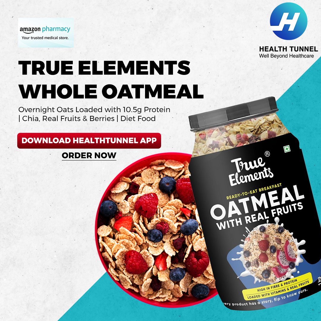HealthTunnel's tweet image. True Elements Whole Oatmeal 1kg - Overnight Oats 
amzn.to/3RpCLx7
It is a storehouse of dietary fiber, protein &amp;amp; vitamins. A wholesome bowl of overnight wholegrain oatmeal made from vitamin-rich oats. 

#healthtunnel #trueelements #organicproducts #amazon #weightgain