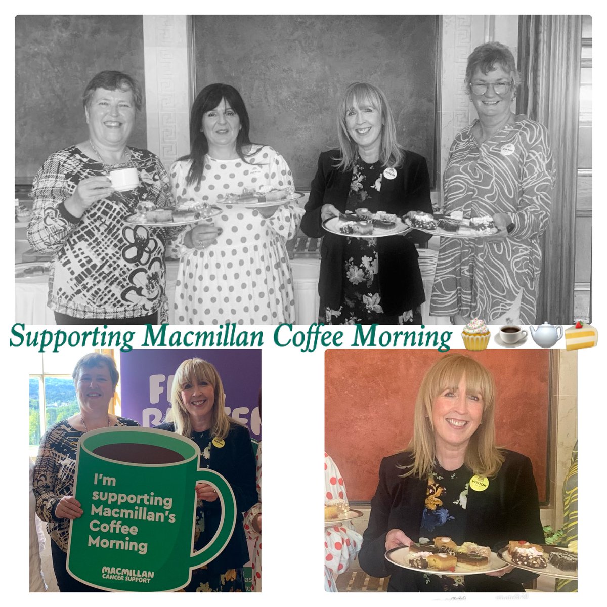 Good luck to everyone hosting @macmillancancer coffee mornings today. Had a lovely day yesterday @MacmillanNI Coffee Morning at Stormont #MacmillanCoffeeMorning #inspirationalpeers @Mac_campaigning @MccleanMaura