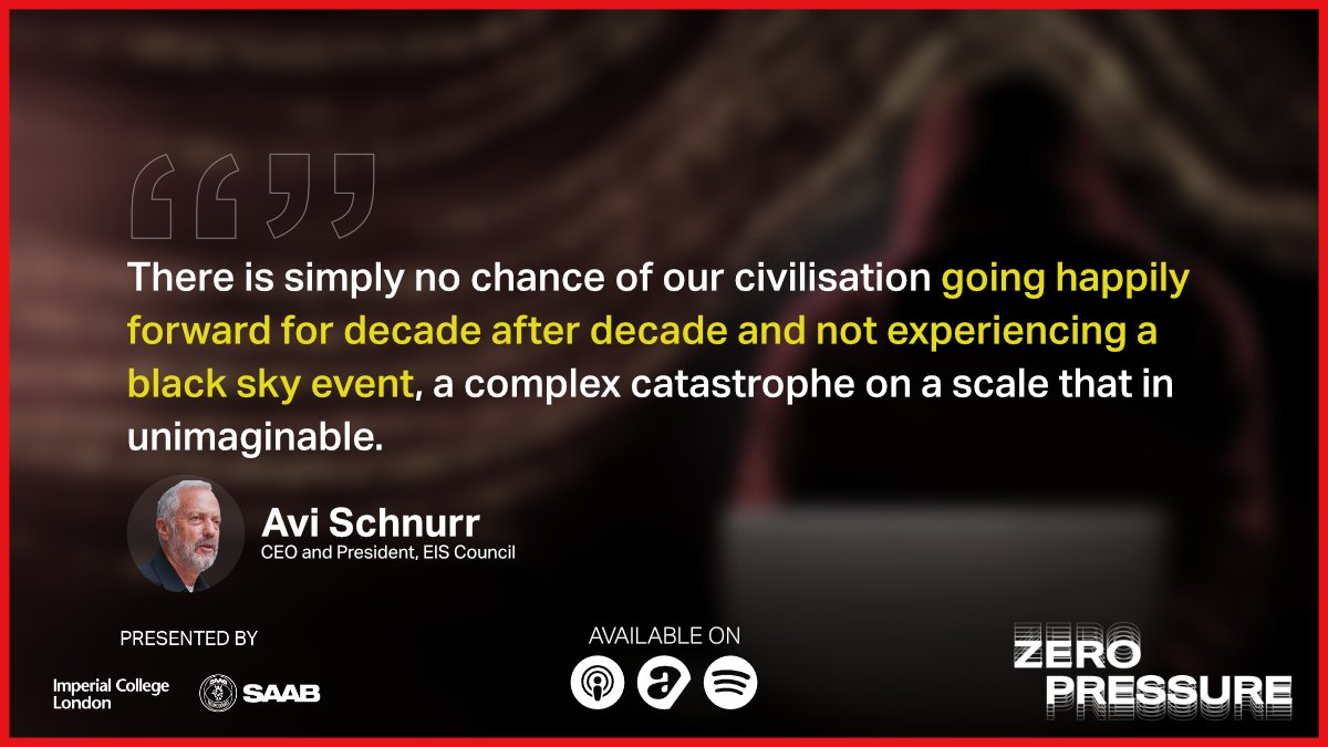 What is a black sky event? 🌩️ Join @EIS_Council's CEO & President @AviSchnurr, who explores this nightmare scenario with Helen Sharman. Episode two is out now. Download and listen! ➡️ bit.ly/3DzX9ID