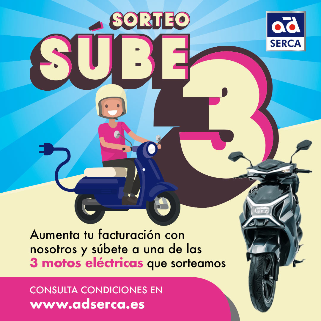 ADSerca's tweet photo. ¡AD Serca te regala una moto eléctrica! 🛵

Tu fidelidad vuelve a tener premio con AD Serca 🎁

Con tus compras en Octubre y Noviembre puedes ganar una increíble motocicleta eléctrica.

¡Sorteamos 3️⃣!

Infórmate de cómo conseguirlas aquí ⬇

https://t.co/98m6naI8Uw https://t.co/2q6RNfk9aD