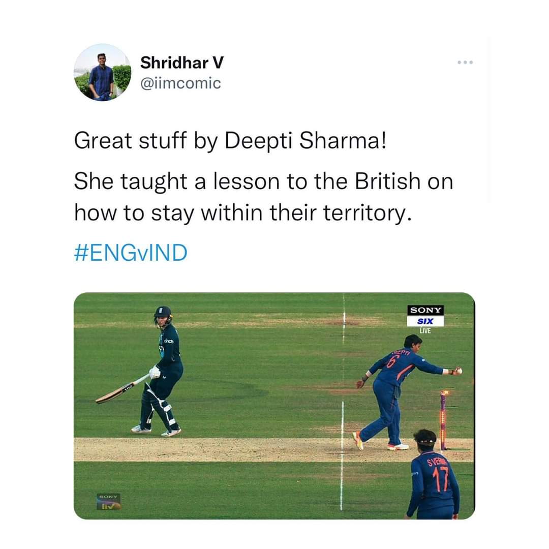 rahulpassi's tweet photo. Best tweet on Mankad incident🤣😂🤣 https://t.co/YU2KmSb9wp
