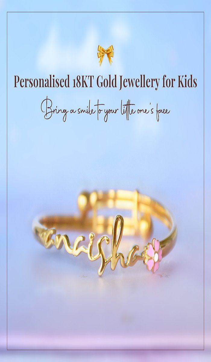 Lapel Pin - Personalised Kids Gold Jewellery - Doodles by Purvi