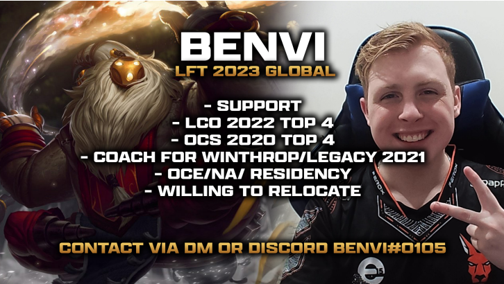 After my dream run in LCO, I am now a free agent for next year! I am looking for any opportunity to continue my career as pro support. 

Just wanted to thank everyone who helped me through this year and all the kind words after each of my games <3