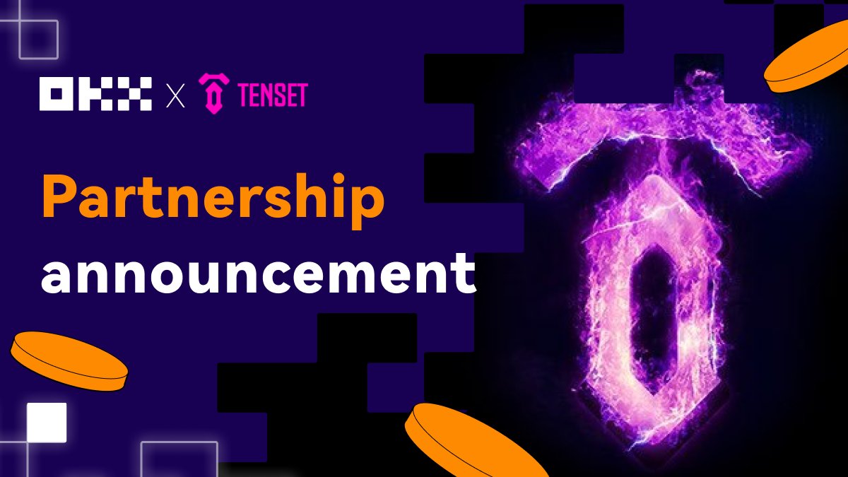 wallet's tweet photo. 📢#OKXWEB3 X @TenseT_io 

😀We are happy to reach #partnership with @TenseT_io  the first project in the world with the aspiration to break the zero-sum rule by using a buyback and deflationary system.

❤️‍🔥Please stay tuned for more surprises❤️‍🔥
#Web3 #OKX https://t.co/I5P7gJ5VsK