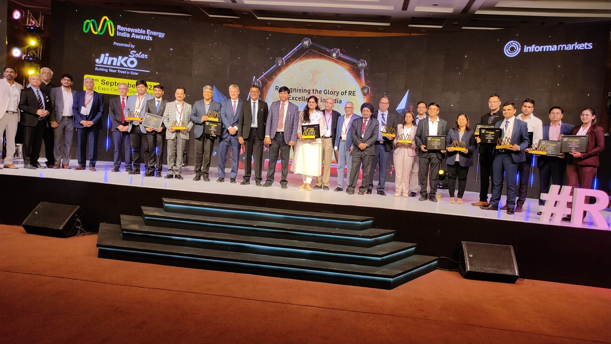 REIndiaExpo's tweet photo. Glimpses of Award Show Renewable Energy India Expo !
#awards #RenewableEnergyIndiaExpo #greenenergysolutions #renewableenergy #reiexpo https://t.co/fnv6OTyNlS