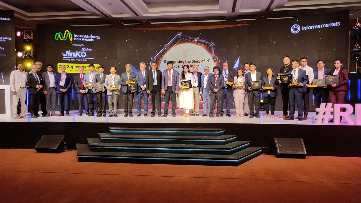 REIndiaExpo's tweet photo. Glimpses of Award Show Renewable Energy India Expo !
#awards #RenewableEnergyIndiaExpo #greenenergysolutions #renewableenergy #reiexpo https://t.co/fnv6OTyNlS