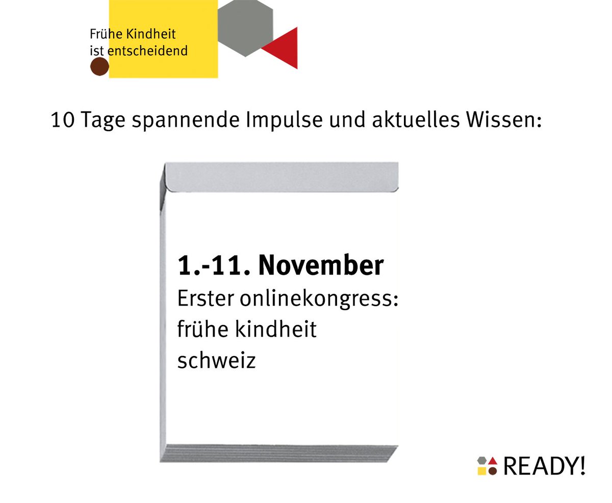 Der Onlinekongress frühe Kindheit schweiz bringt aktuelles Wissen, spannende Impulse und wichtige Praxiserfahrungen direkt ins eigene Heim. Mit dem Ticket für CHF 75.- stehen während 10 Tagen ein Podium und rund 20 Live-Referate online zur Verfügung: bit.ly/3ygsk8v