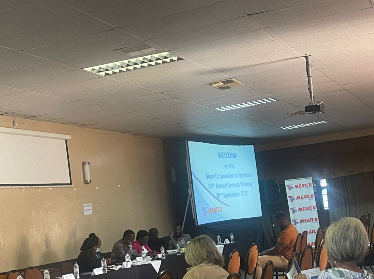 Meatco_Namibia's tweet image. Meatco's combined 34th Annual General Meeting is underway in Otjiwarongo at C’est Si Bon Hotel, Swembad Weg Road.
#Meatco4Nam #MembersMeeting #AGM2022 #NamBeefIndustry