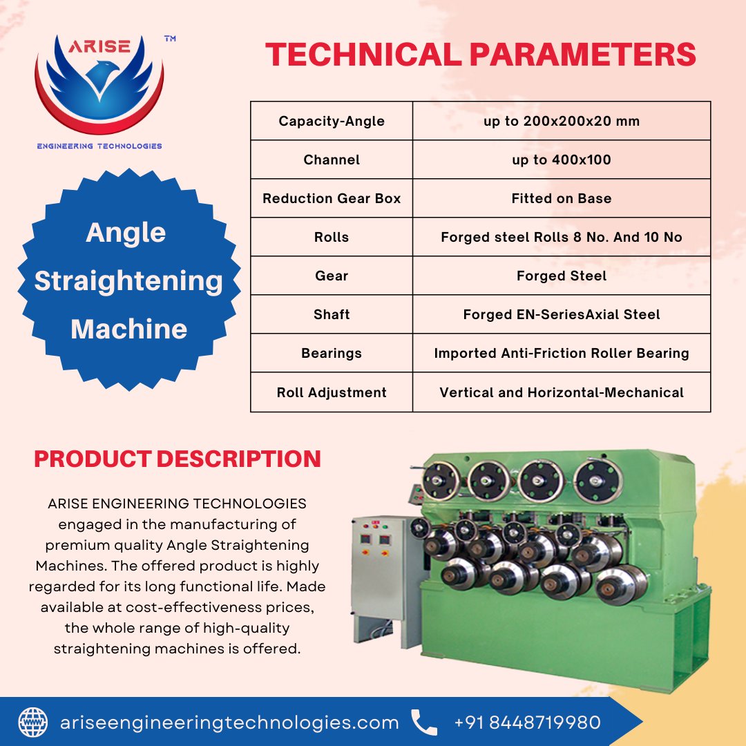 AriseEngTech21's tweet image. #Anglestraighteningmachine #straightnermachine #anglemachine #ariseengineeringtechnologies #manufacturer #supplier #bendingmachine #shreddermachine #loadingequipment #ConveyorSystem #EOTCrane #materialhandlingequipment #lifter #spareparts #rollformingmachine #warehousesolutions