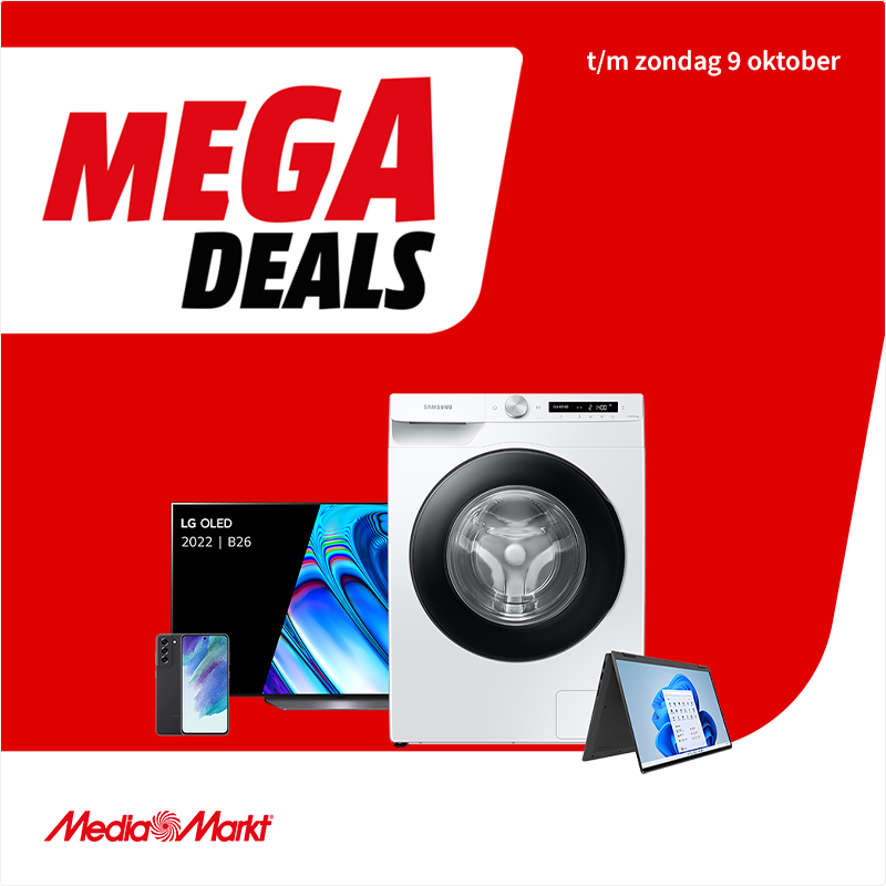 mediamarkt_nl's tweet photo. Mega Deals bij MediaMarkt. De beste deals van deze week. Bestel online of bij jouw MediaMarkt. Geldig t/m zondag 9 oktober.

👉 https://t.co/hEBovKFgv7