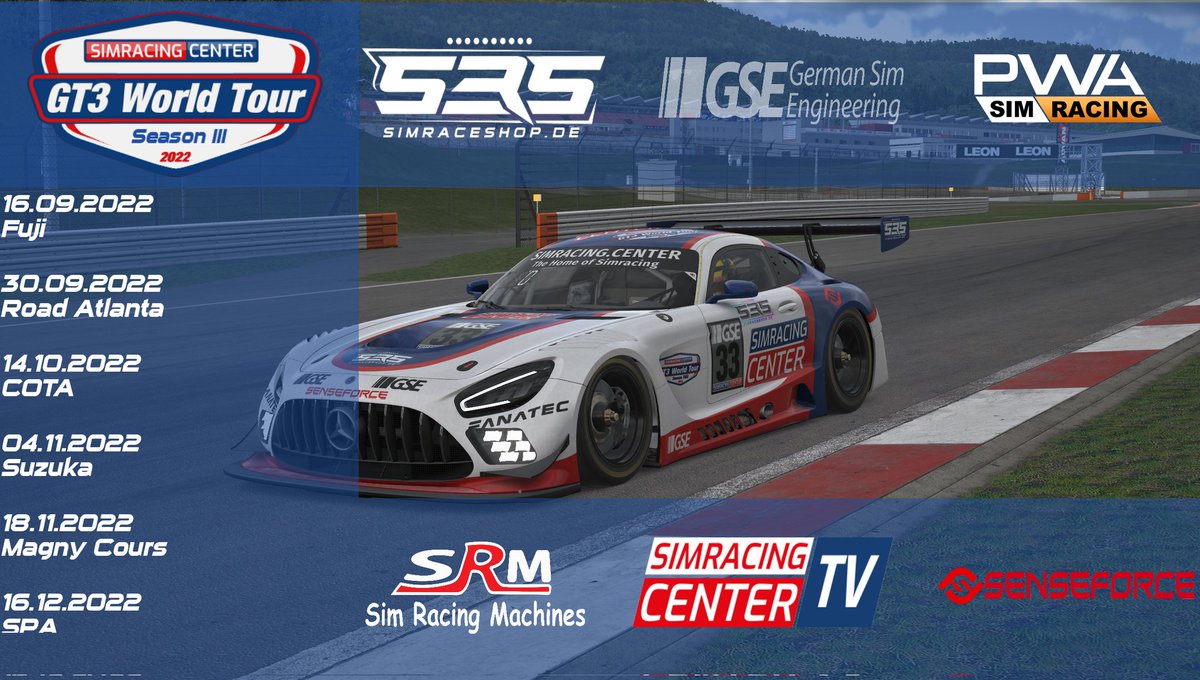 DocNiebein's tweet photo. https://t.co/67XRBwjP0Q World Tour S3 Race 2

Heute abend startet die World Tour in die 2. Runde.Über 40 Teams werden versuchen über 3h das Rennen auf Road Atlanta zu gewinnen. GT3 Action garantiert.

Schaut rein und seid dabei

Live ab 19 Uhr!

https://t.co/tZ6j1BUXP8

#iRacing https://t.co/6ecUXmfvli