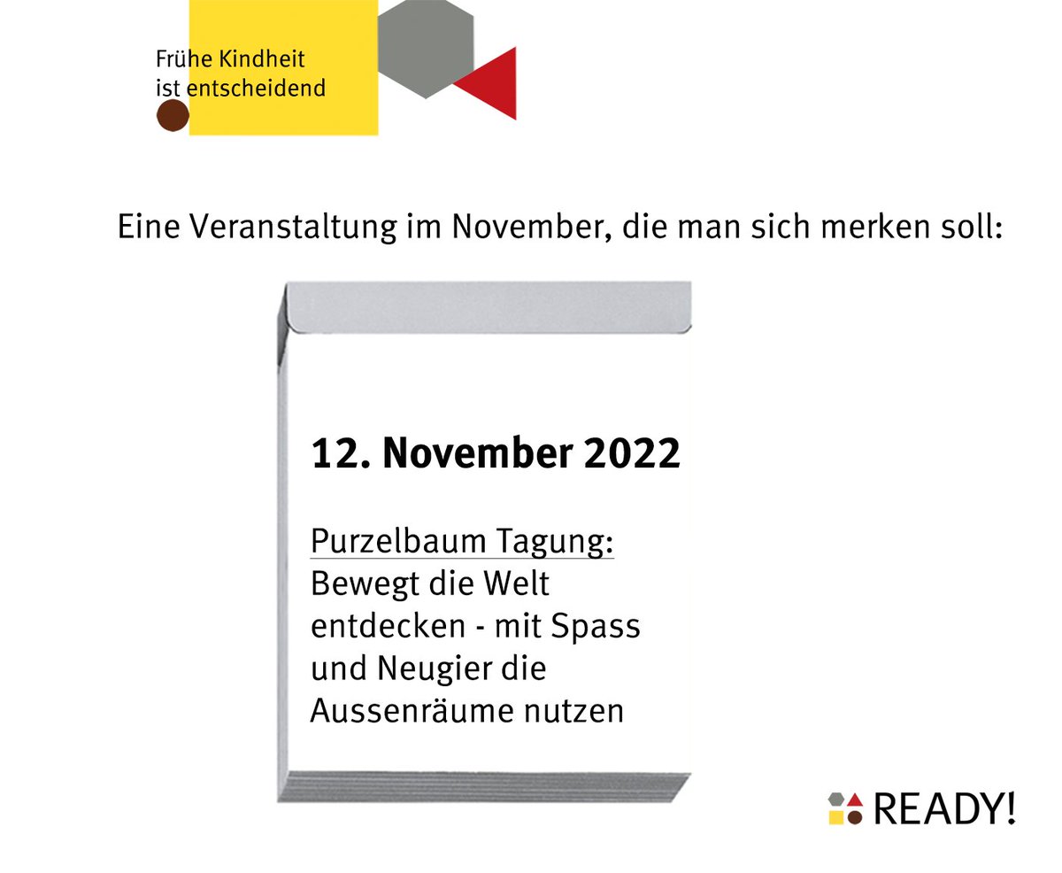 Der Fokus der 13. Purzelbaum Tagung in Goldau liegt auf dem Thema Bewegen und Lernen im Freien. Es werde zahlreiche praxisnahe Workshops Ideen und Vertiefungsmöglichkeiten in den Bereichen Bewegung, Ernährung und psychische Gesundheit angeboten:
bit.ly/3UCX253