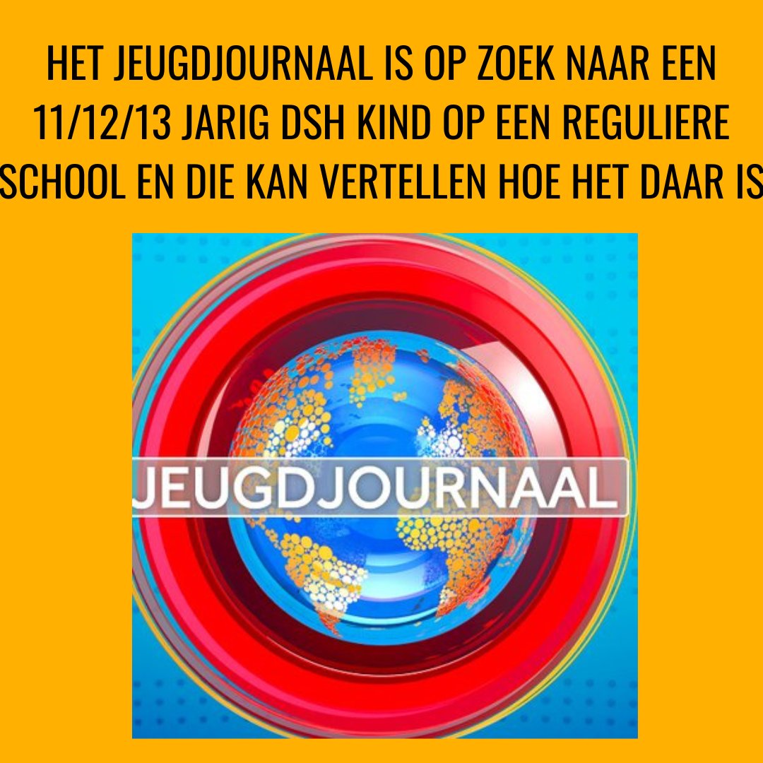 Het Jeugdjournaal is op zoek naar een doof of SH kind van 11/12 of 13 jaar dat naar het reguliere onderwijs gaat en die kan vertellen hoe dat is. We hopen dat onderwerp begin volgende week te kunnen draaien op school. Hoor graag of iemand kan helpen marloes.elings@nos.nl