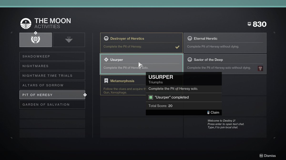 goldenfoolbee's tweet photo. 2nd solo dungeon is done! I went in on a whim just to see what would happen as I don't know Pit *super* well, and a couple hours (& a bunch of deaths) later, I beat it! #Destiny2 #solodungeon #pitofheresy https://t.co/hcgALjp7Vs