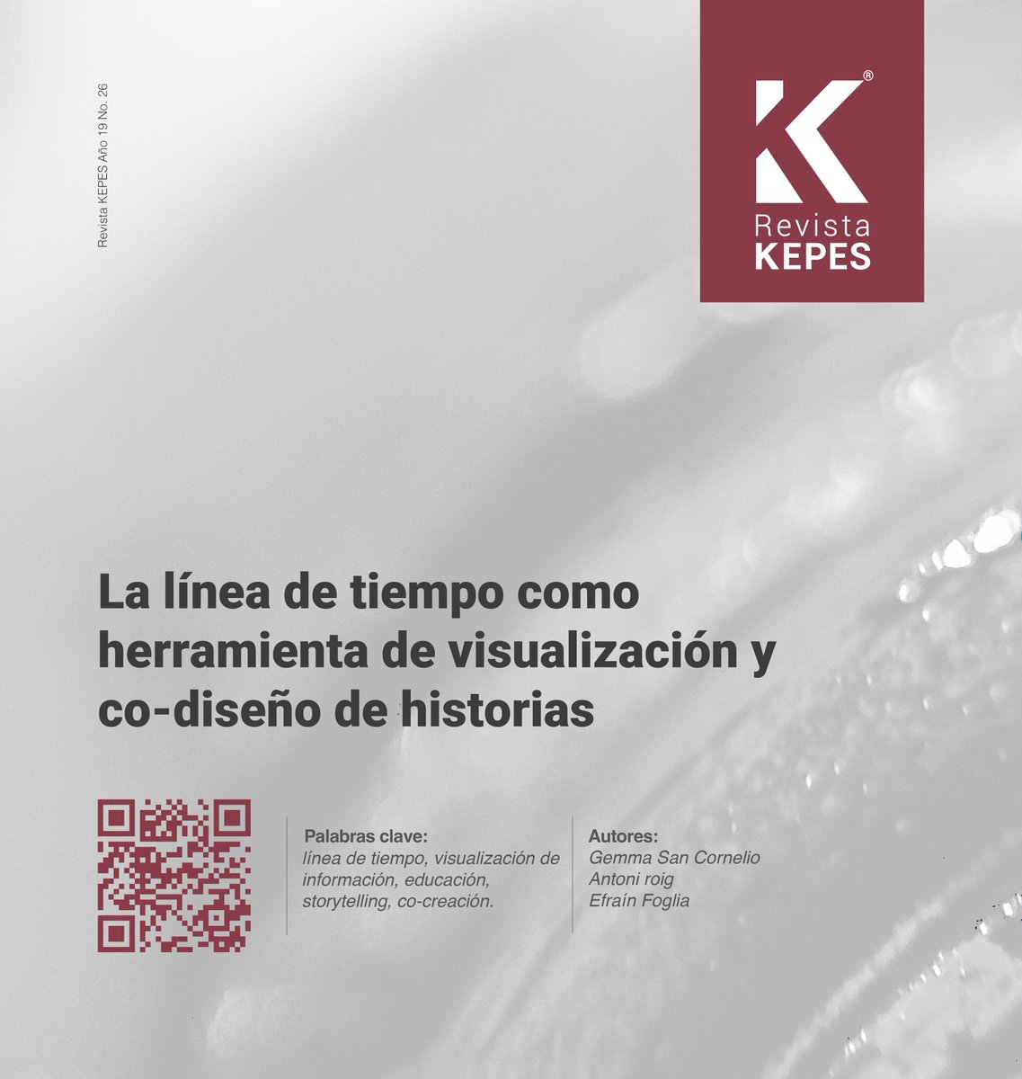 EfrainFoglia's tweet photo. Nuestro ensayo ‘La línea de tiempo como herramienta de visualización y co-diseño de historias’ ha sido publicado en Revista Kepes. Disponible en: https://t.co/JaMXGuoDRD con @gsancornelio @toniroigtelo
@UOCinfocom
@UOC_research https://t.co/T5mvW1gWw9
