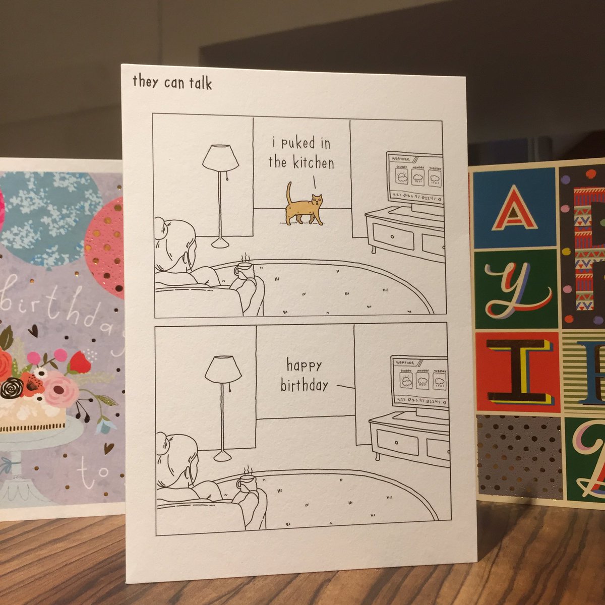 TheMuseumGuide's tweet photo. Here’s on for the cat people out there - excellent card I got this morning... https://t.co/L72wXqfm31