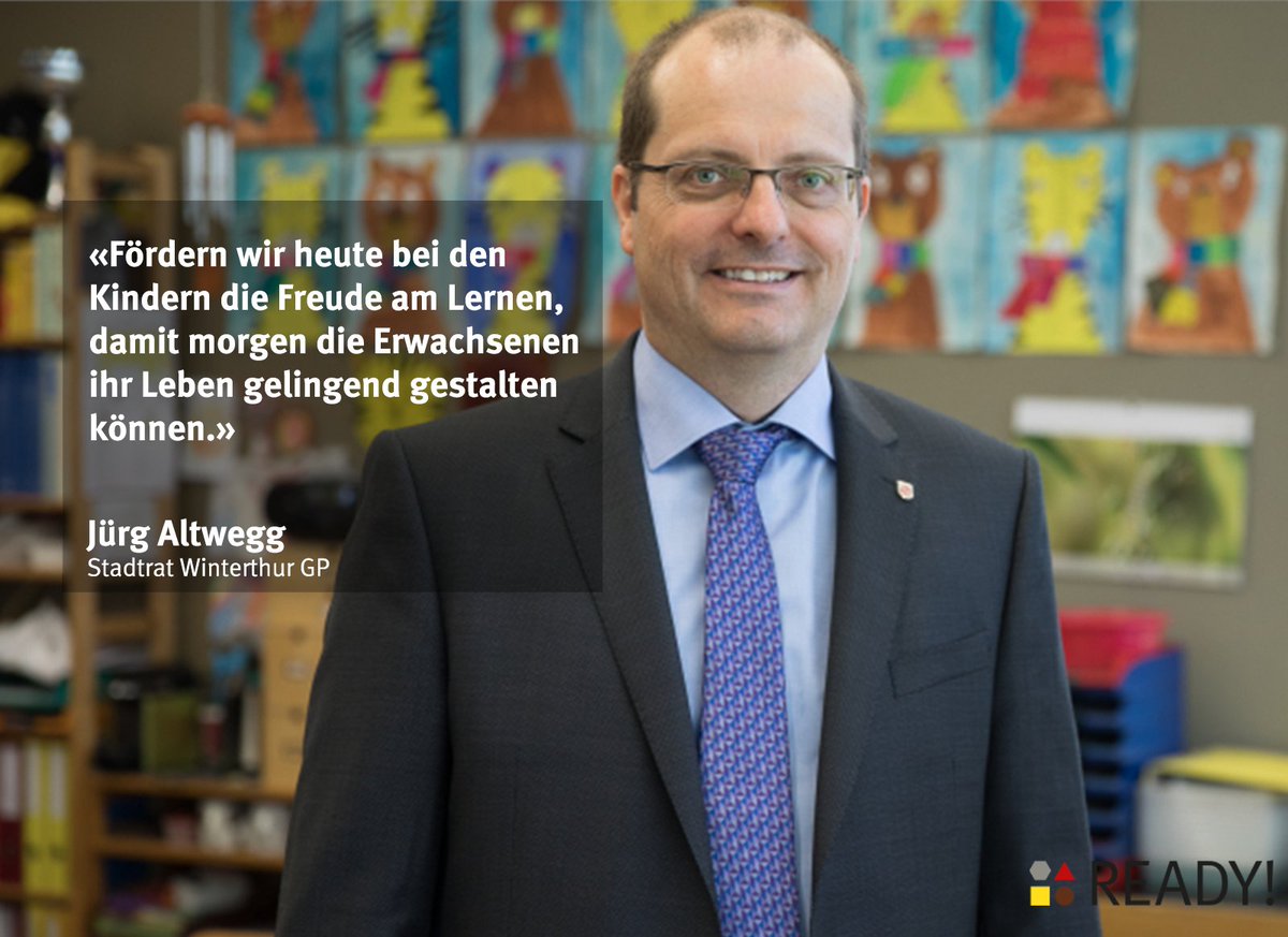 Ziel von READY! ist eine umfassende Politik der frühen Kindheit. Dafür setzen sich Politik, Wirtschaft, Wissenschaft, Zivilgesellschaft und der Fachbereich gemeinsam ein - so auch <a href="/JuergAltwegg/">Jürg Altwegg</a> 

Jetzt Ready!-Charta unterzeichnen:
ready.swiss/de/charta-unte…