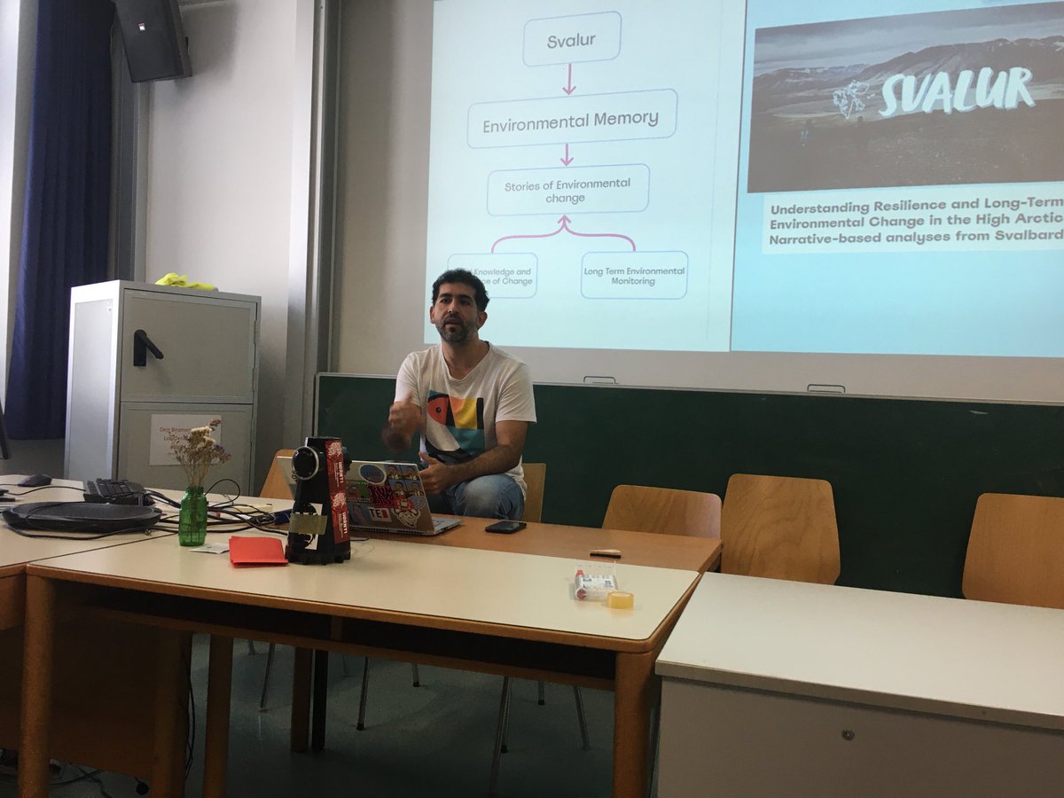 ZdenkaSokolka's tweet photo. Yesterday @VANDA_Conf my #svalur team mate @CEramsesgado presented the joys & pains of #interdisciplinary work on #environmentalmemory in #Svalbard. Great to exchange with colleagues who deal with similar issues and find strategies how to improve our research. https://t.co/eNCBJ5Zmb5