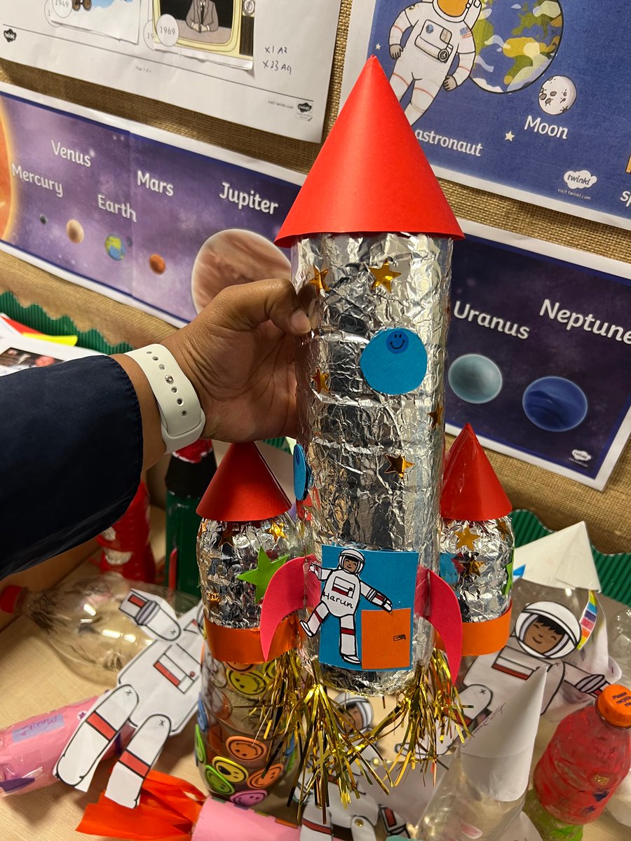 BJ_Year2's tweet photo. In Year 2 we have been learning about Neil Armstrong. We created rockets and even had a rocket race to see which rocket lands the quickest. Here are some pictures from Timor class. @BenJonsonSchool #benjonsonprimaryschool #benjonsonyear2 #neilarmstrong https://t.co/ormMbMVhDq