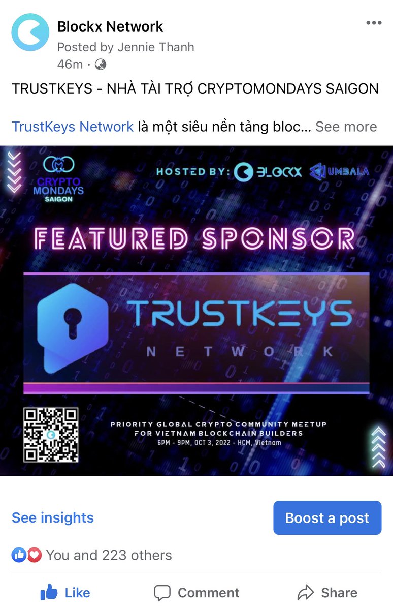 xmondaysdao's tweet photo. Thanks 🙏🏻 @TrustKeysGlobal as the featured sponsor at the #CryptoMondays #CryptoMondaysSaigon https://t.co/8YlIoz8ccj