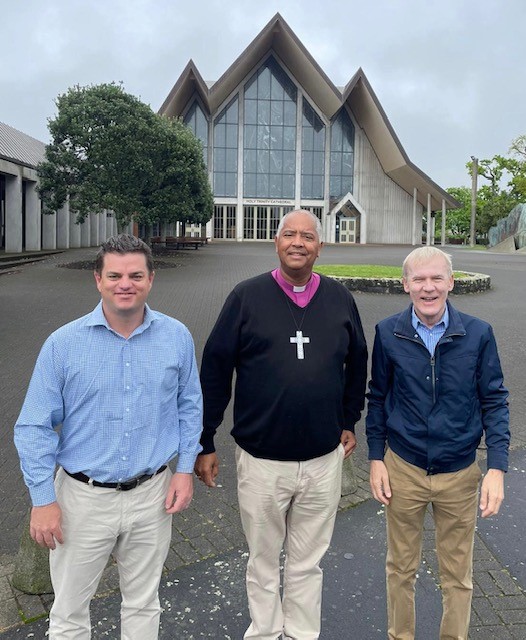 ASCschools's tweet photo. The CEO, Bishop of Wangaratta and Cathedral College Principal met The Most Reverend Philip Richardson, Archbishop of the New Zealand Dioceses. We committed to a closer relationship between Australian, New Zealand and Samoan Anglican schools. https://t.co/02YCoADjwF