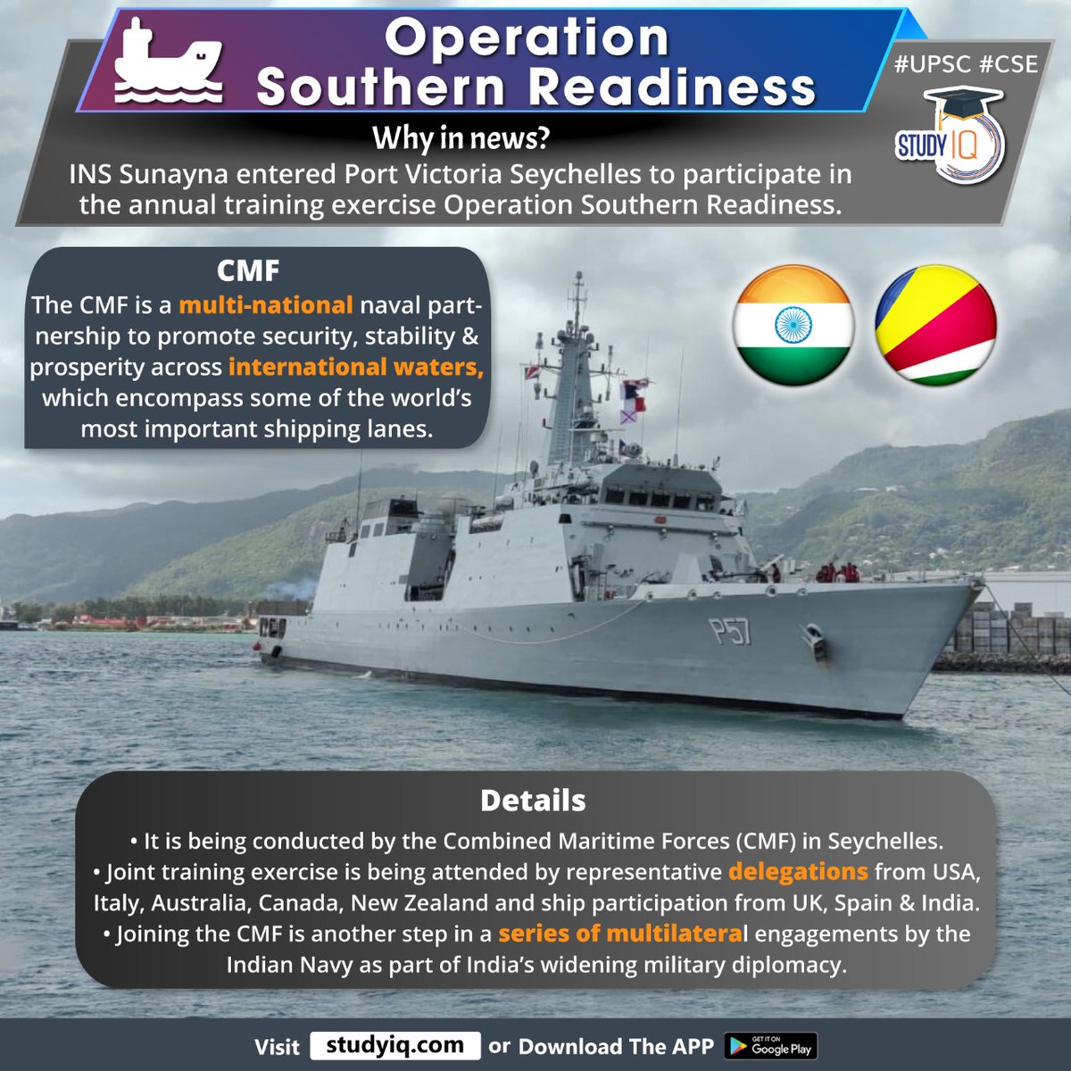 #Operation #Southern #Readiness

#operationsouthernreadiness #southernreadiness #whyinnews #inssunayna #portvictoriaseychelles #operationexercise #cmf #multinational #navalpartnership #promotesecurity #stability #internationalwaters #world #combinedmaritimeforces #usa #italy