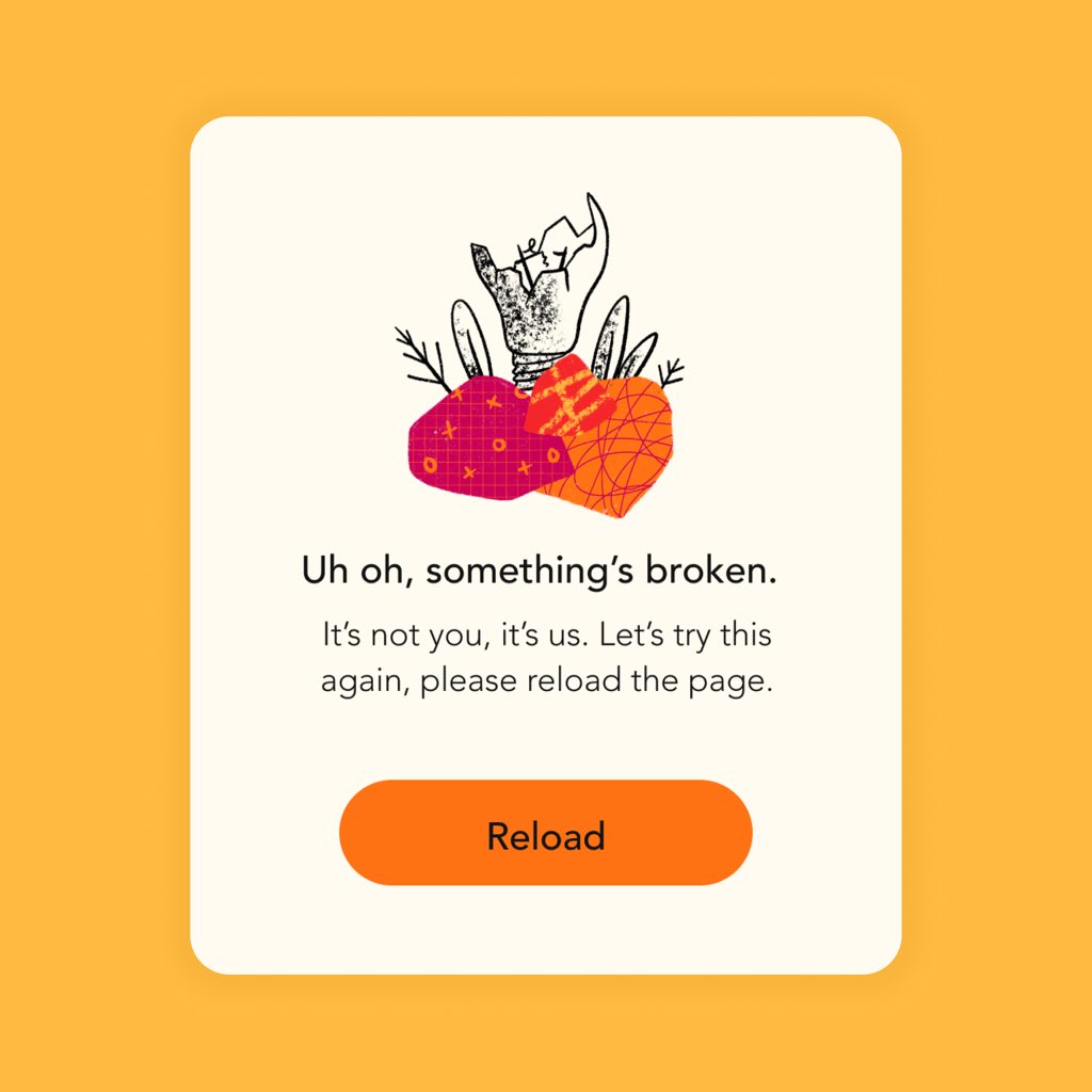 uxtobiaf's tweet photo. #UXWritingChallenge:
Day 14
write a message that informs the user that they cannot access an app right now. You cannot specify "why" the app doesn't work, you also want them to continue using the app.
Headline: 30 characters max
Body: 120 characters max
Button(s): 15 charactrs https://t.co/zCVDr0tPXX