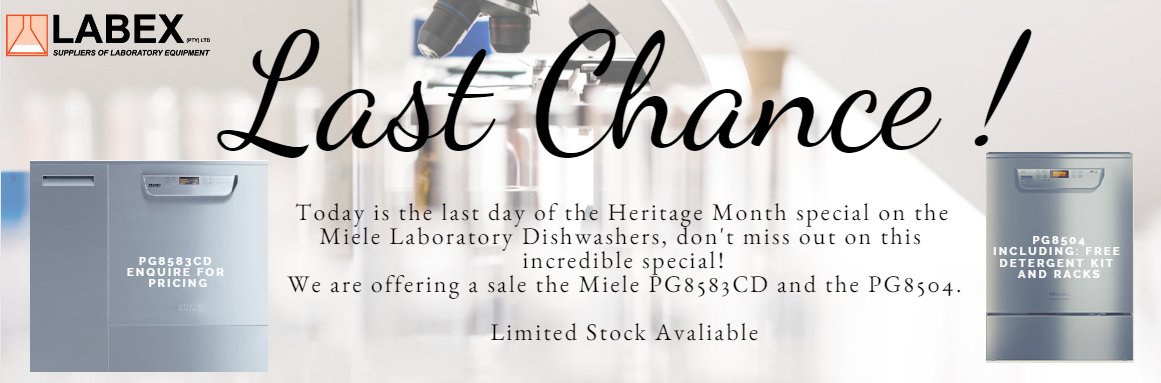 LabexLtd's tweet image. Last chance for you to get the Miele PG8583 or the Miele PG8504 at unmissable prices. 

Offer ends today so make sure you get your quotation from our amazing sales team by sending them an email to sales@labex.co.za or give them a call on 011 728 1338. 

LIMITED STOCK AVALIABLE.