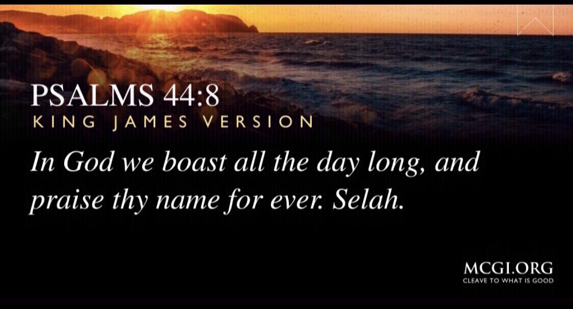 LazaroWens's tweet photo. Psalms 44:8
"Im God we boast all the day long, and praise thy name for ever. Selah"
#MCGIShinesAndGiveThanks
#SPBBDay1 https://t.co/HJHzFMJSMI