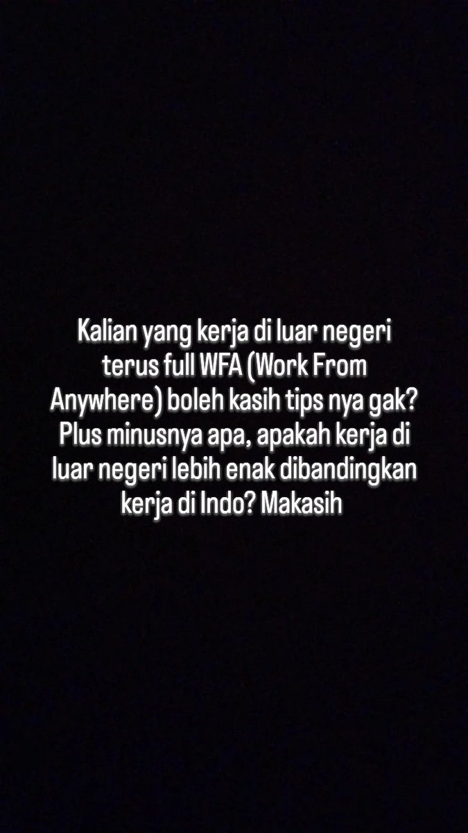 Work! Kalian yang kerja di Luar Negeri boleh kasih tips nya gak buat dapetin kerja di Luar Negeri? Makasih🥰🥰