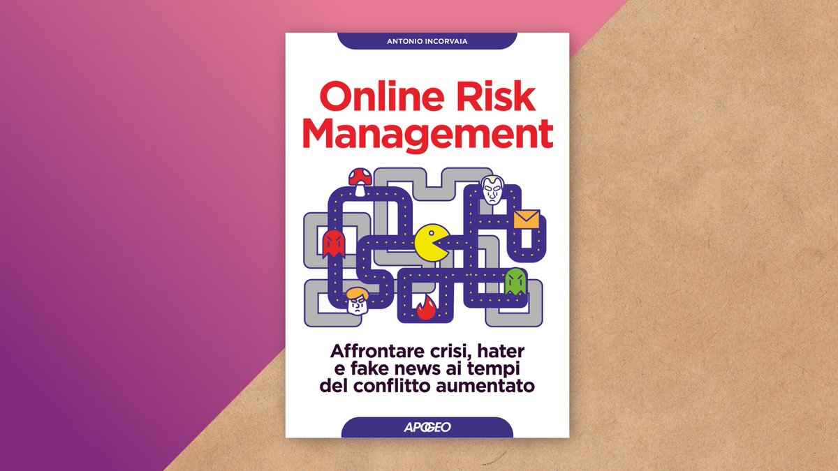 🔥CRISI ONLINE: perché scoppiano ancora?

In questo libro <a href="/inc_anto/">Antonio Incorvaia</a> propone un approccio originale che mette al centro del dibattito non tanto le dinamiche social, quanto quelle sociali.

Scopri di più ➡️ bit.ly/OnlineRiskMana… e leggi la prefazione di <a href="/alesessa/">Alessandro Sessa</a>
