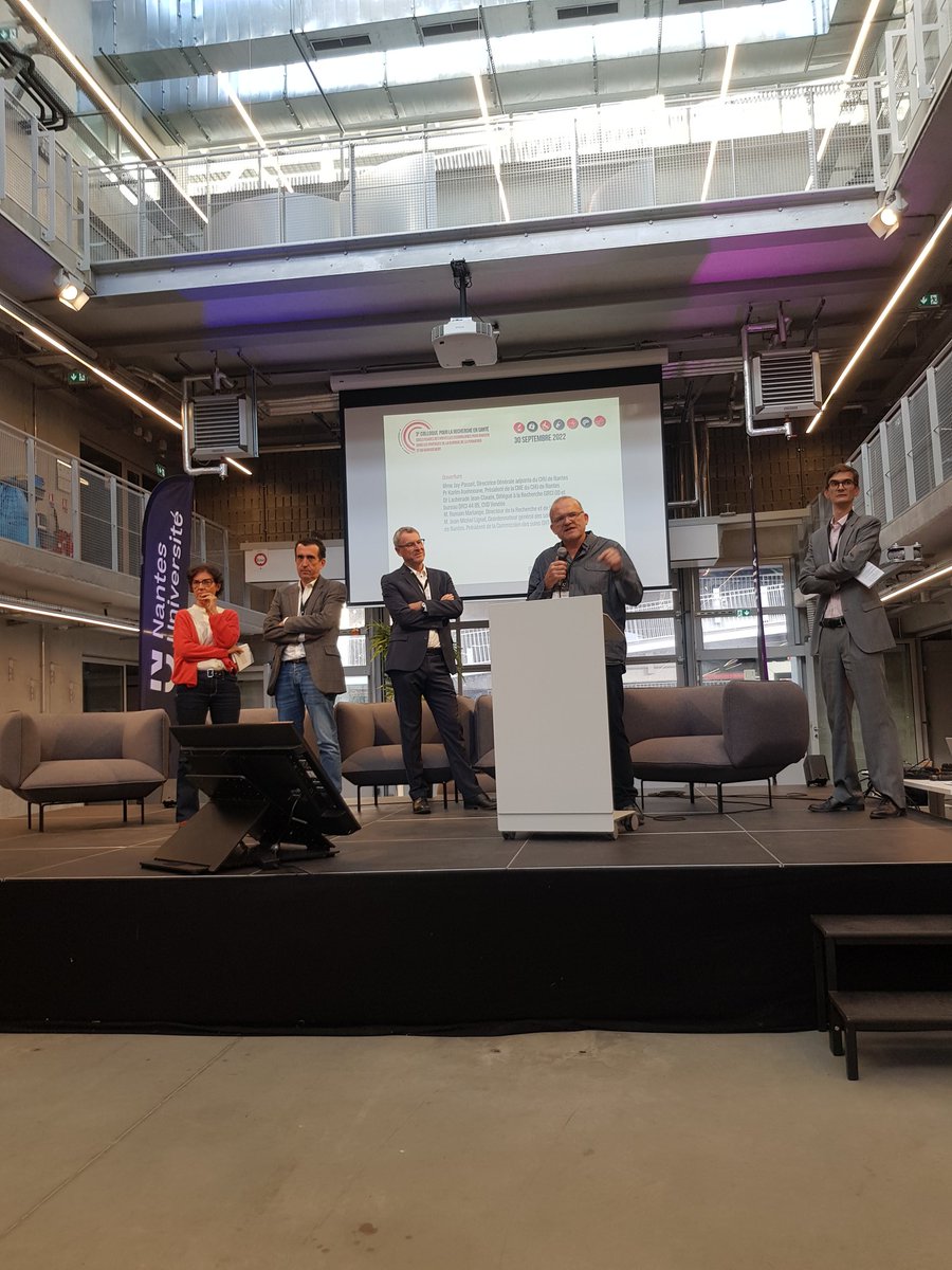 emmacartron's tweet photo. Lancement du Colloque recherche en santé du @CHUnantes Belle journée en perspective https://t.co/1cVJB93PPf