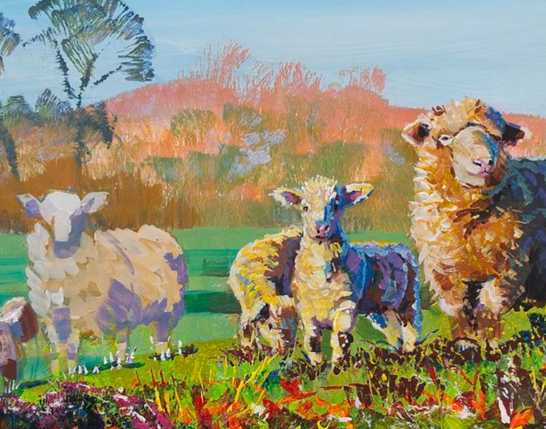 ArtbyMikeJory's tweet photo. Are you waiting for spring? Get an early taste here https://t.co/oXB2fBRAb3 #shepp #sheeppainting #BuyIntoArt #ShopEarly #GiftThemArt #FallForArt #farmanimals https://t.co/vH5M7bNcbV