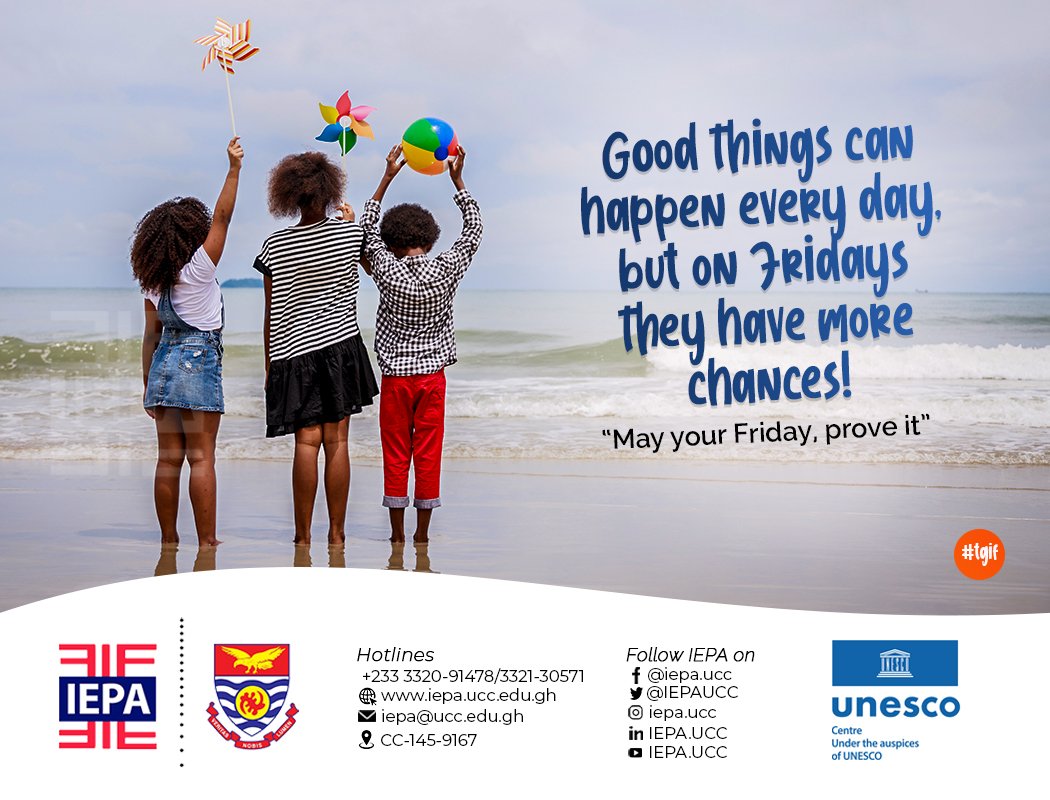 iepaucc's tweet photo. May good things happen to you this and every #Friday.
#iepaucc #unesco #ucc #weekend #workisover https://t.co/WXzQUP1h0k