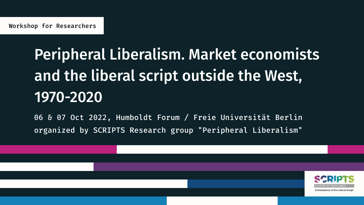 We are looking forward to the public workshop “Peripheral Liberalism”! Topic: the emerging research field of the global history of economic transformation since the 1970s
🗓️ 𝟎𝟔 &amp; 𝟎𝟕 𝐎𝐜𝐭 𝟐𝟎𝟐𝟐
📍 <a href="/FU_Berlin/">Freie Universität</a>, <a href="/humboldtforum/">Humboldt Forum</a>
✍️ Register via mail➡️  
scripts-berlin.eu/news-events-me…