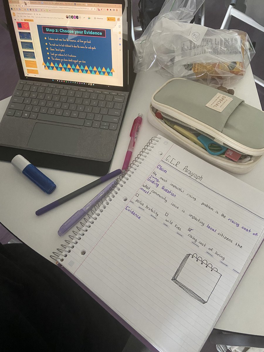 Sometimes I get too focused on tech and creating digital resources. Today, this student decided that an off-line graphic organizer was going to work better for her. Loved to see it #studentchoice #unplugged