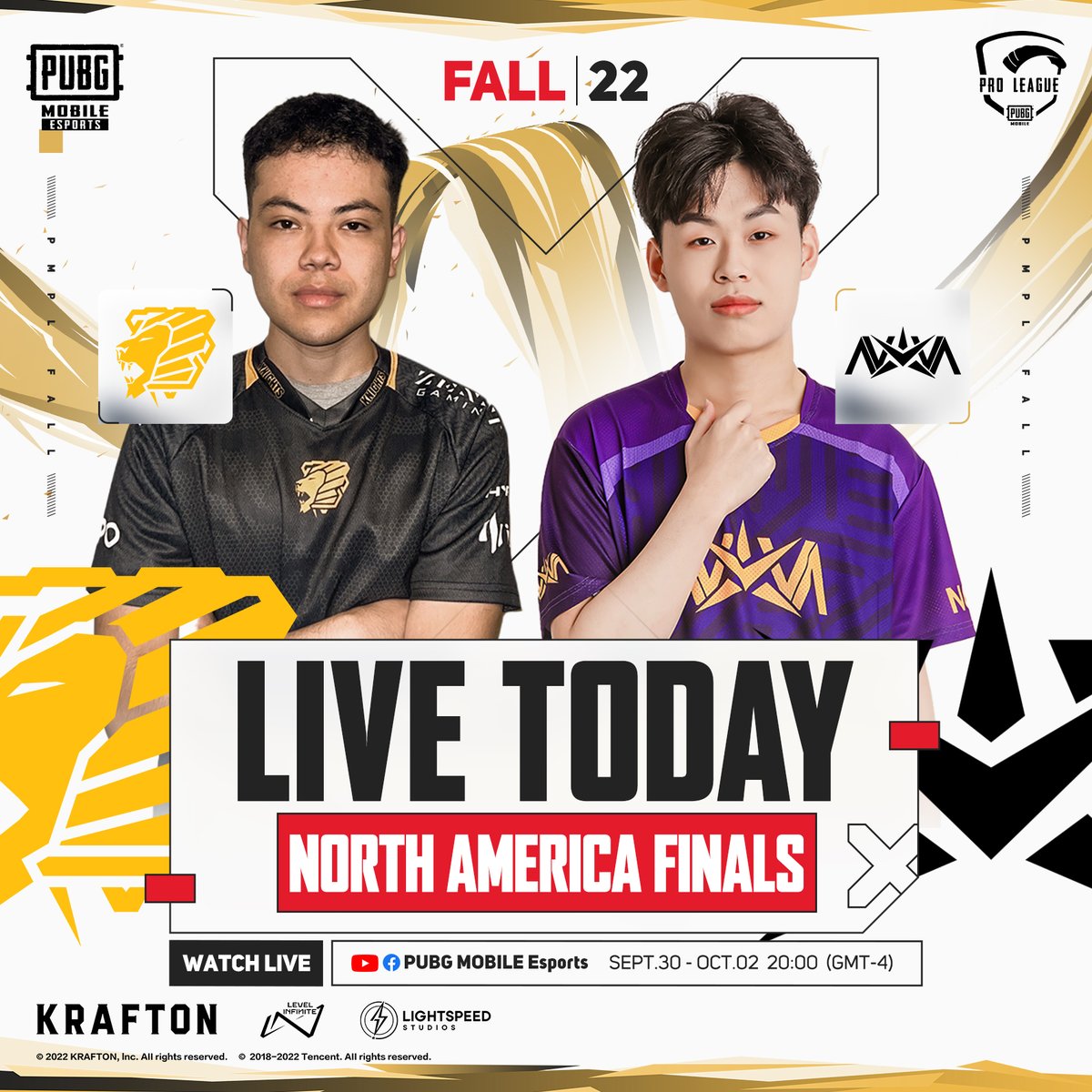 EsportsPUBGM's tweet photo. 2022 PMPL AF & NA Finals Live Today! Which team will get the first WWCD? 🍗
📅WATCH LIVE on SEPT.30 - OCT.02
⏰PMPL Africa Finals:18:45 GMT+1
⏰PMPL North America Finals: 20:00 GMT-4
🔥Download PUBG MOBILE now: https://t.co/i4rOV7o5yf
#PUBGMOBILE #PMPL #PMPLAF #PMPLNA https://t.co/6KXDqZ3Vp3