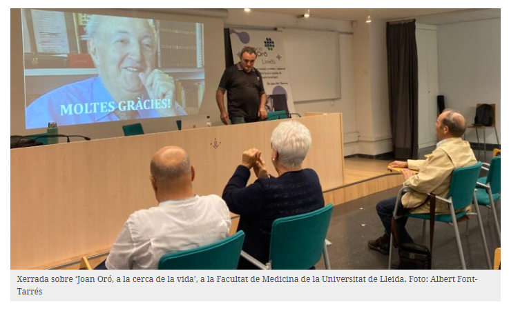 fcri_cat's tweet photo. 🗣️No us perdeu l'article d'opinió d'Albert Font-Tarrés sobre la xerrada sobre "Joan Oró, a la cerca de la vida", a la Facultat de Medicina de la @UdL_info en el marc de la #NitRecercaCat 2022. 👉 https://t.co/YA50zzXCd2 via @MediacatCat
#AnyJoanOró #AjutsJoanOró https://t.co/GZd4jrFNHt