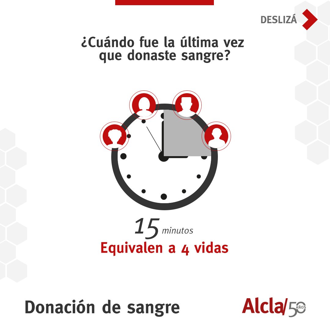 ClinicaAlcla's tweet photo. Te invitamos a acercarte a tu centro de donación más cercano y dones sangre. En solo 15 minutos, podés salvar hasta 4 vidas.
#RehabilitaciónIntegral #50añosDeExcelenciaMédica #Alcla #DonaciónDeSangre https://t.co/xW2U90jlYi