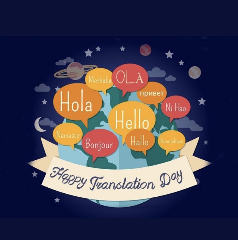 Baraa_Mersally's tweet photo. “The more languages you have,the more worlds you belong to”
Happy #InternationalTranslationDay to all fellow translators,multilingual folks &amp;language lovers.We create 
A world without barriers
Un monde sans barrières
Un mundo sin barreras
عالم بلا حواجز🌐💙
#اليوم_العالمي_للترجمة https://t.co/v2RlyDlEds