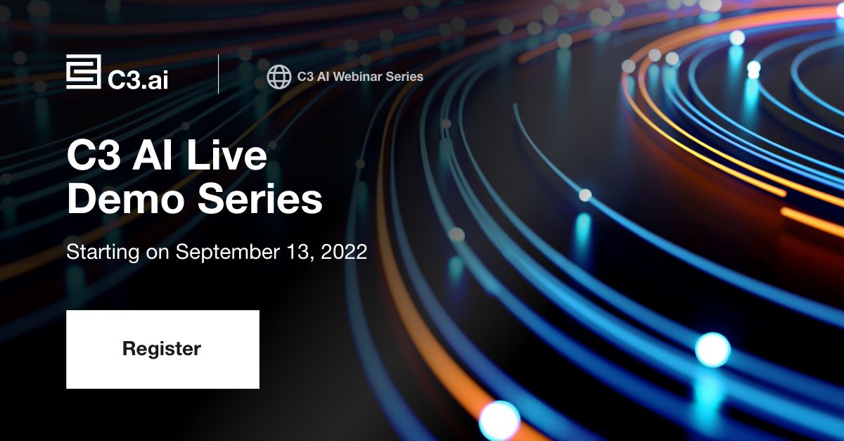 C3_AI's tweet photo. The next C3 AI Live Demo will feature C3 AI ESG on Tuesday, October 4 at 9 AM PT.
 
Learn how to unify #ESG data, manage risk, and accelerate your progress to achieving #sustainability targets in a 30-minute interactive demo.

https://t.co/qKqtD75NJJ https://t.co/og60UgvRxi