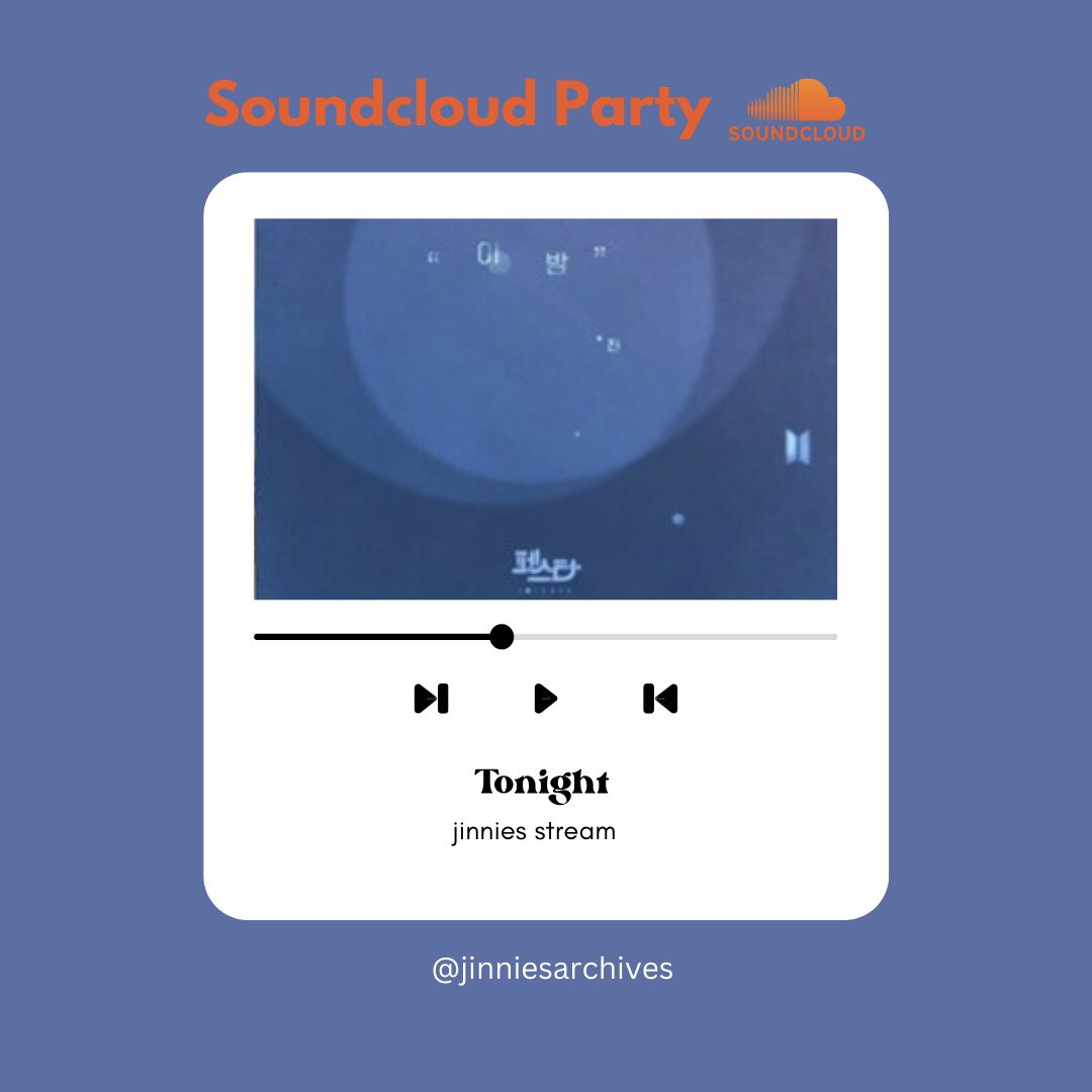 jinniesarchives's tweet photo. #TeamSoundCloud 🧡𝐍𝐨𝐰 𝐏𝐥𝐚𝐲𝐢𝐧𝐠:
Tonight
3rd loop of playlist 🔁
https://t.co/MkZS9eb5vi
•Reply your streaming ss under pinned post 📍
#JIN #BTSJIN https://t.co/jj16mnvZpf