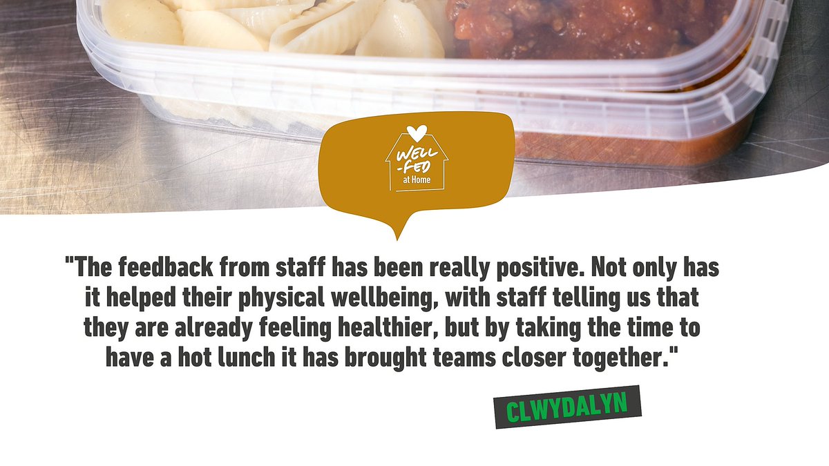 CanCookWellFed's tweet photo. 💬The feedback from staff has been really positive. Not only has it helped their physical wellbeing, with staff telling us that they are already feeling healthier, but by taking the time to have a hot lunch it has brought teams closer together💬 Thanks @ClwydAlyn 🥘 https://t.co/rUF4tSsCUV