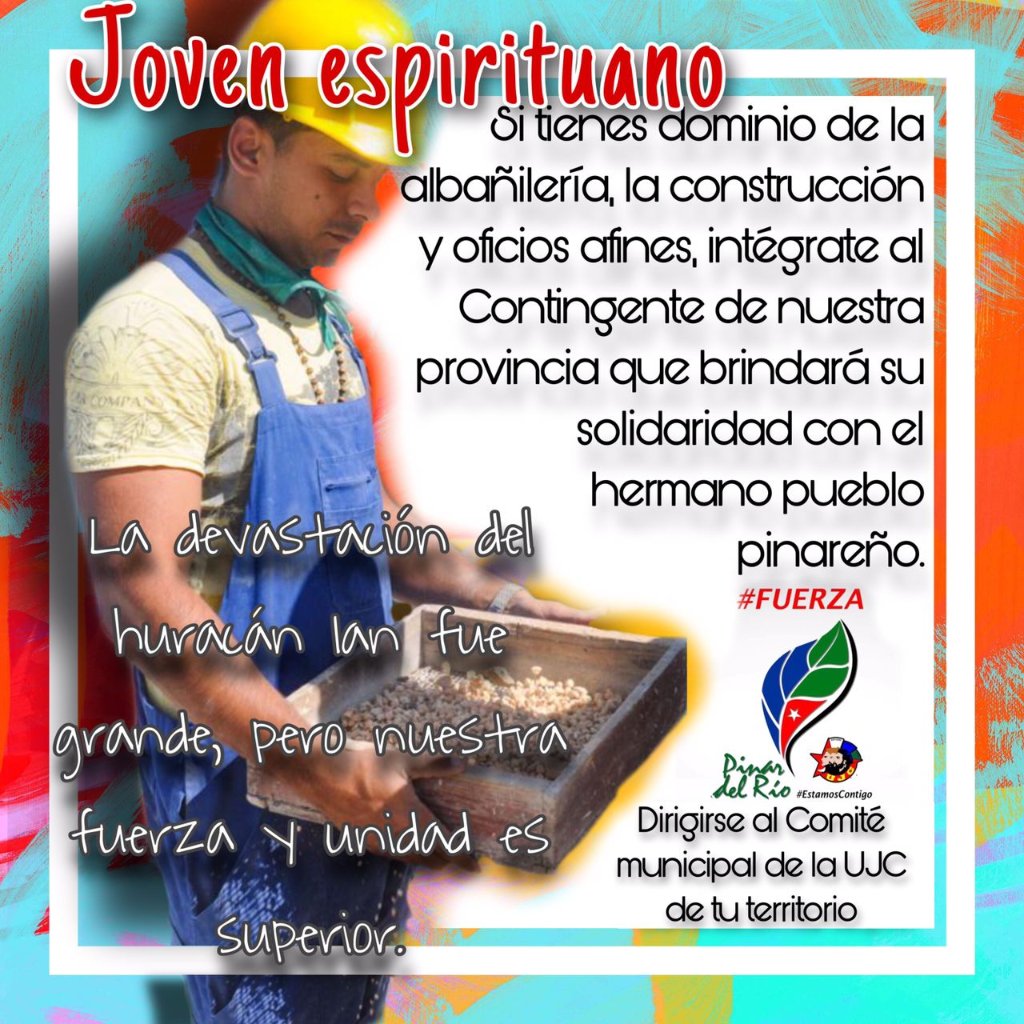 Hoy nos toca a todos aportar por #Cuba #FuerzaPinarDelRio