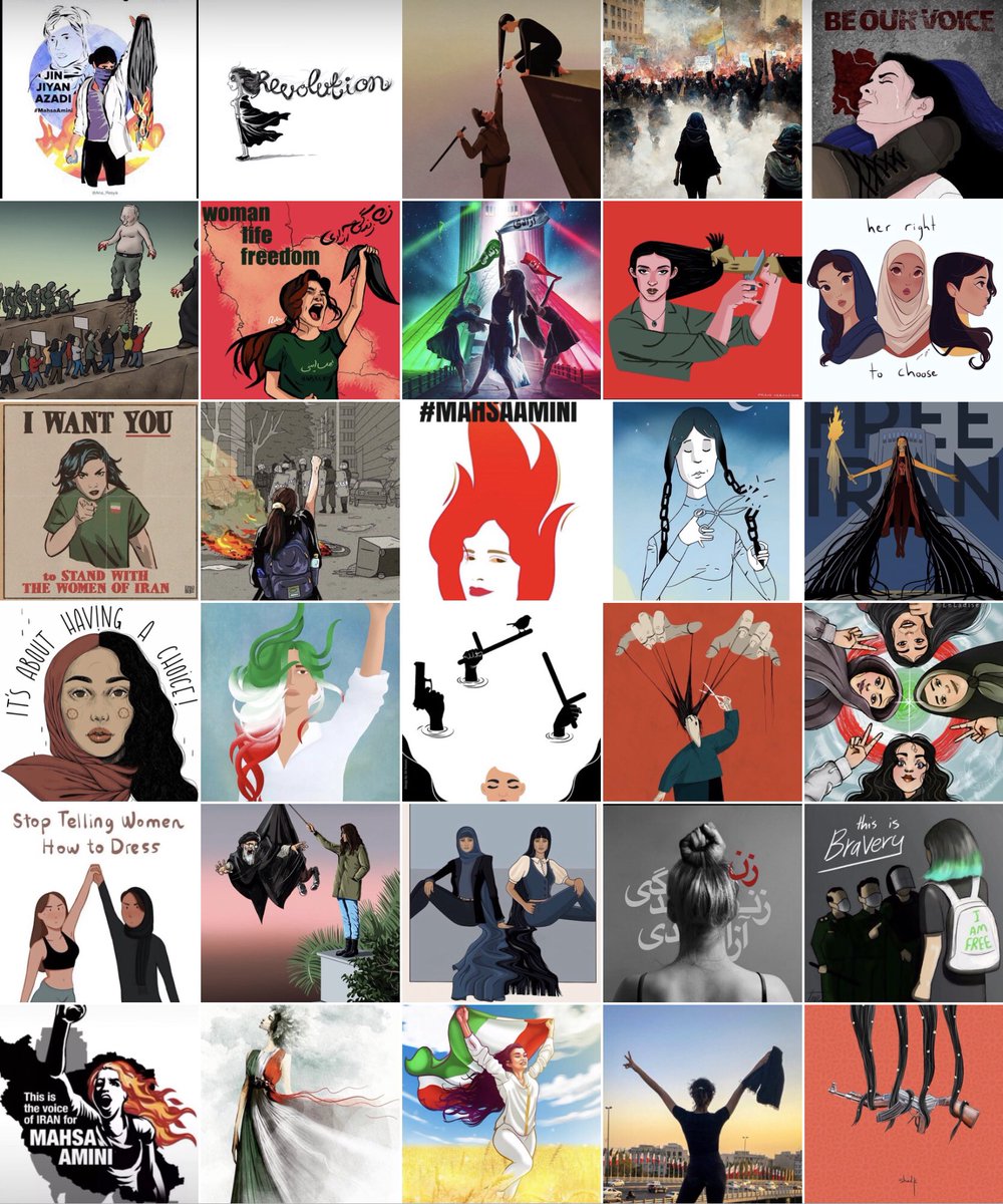 <a href="/SBalaghi/">Dr. Shiva Balaghi</a> Those artists are amazing and doing a great job to support the women and girls of Iran.